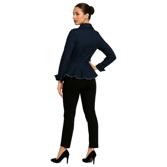 Denim Stretch Motorcycle Jacket