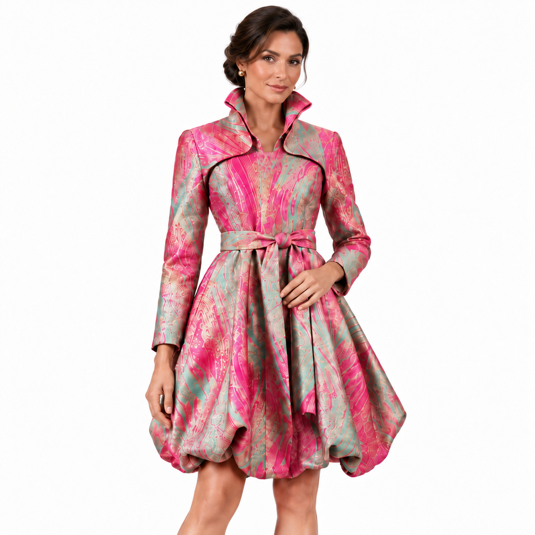 Jacquard vielseitiger Kleidermantel - PG