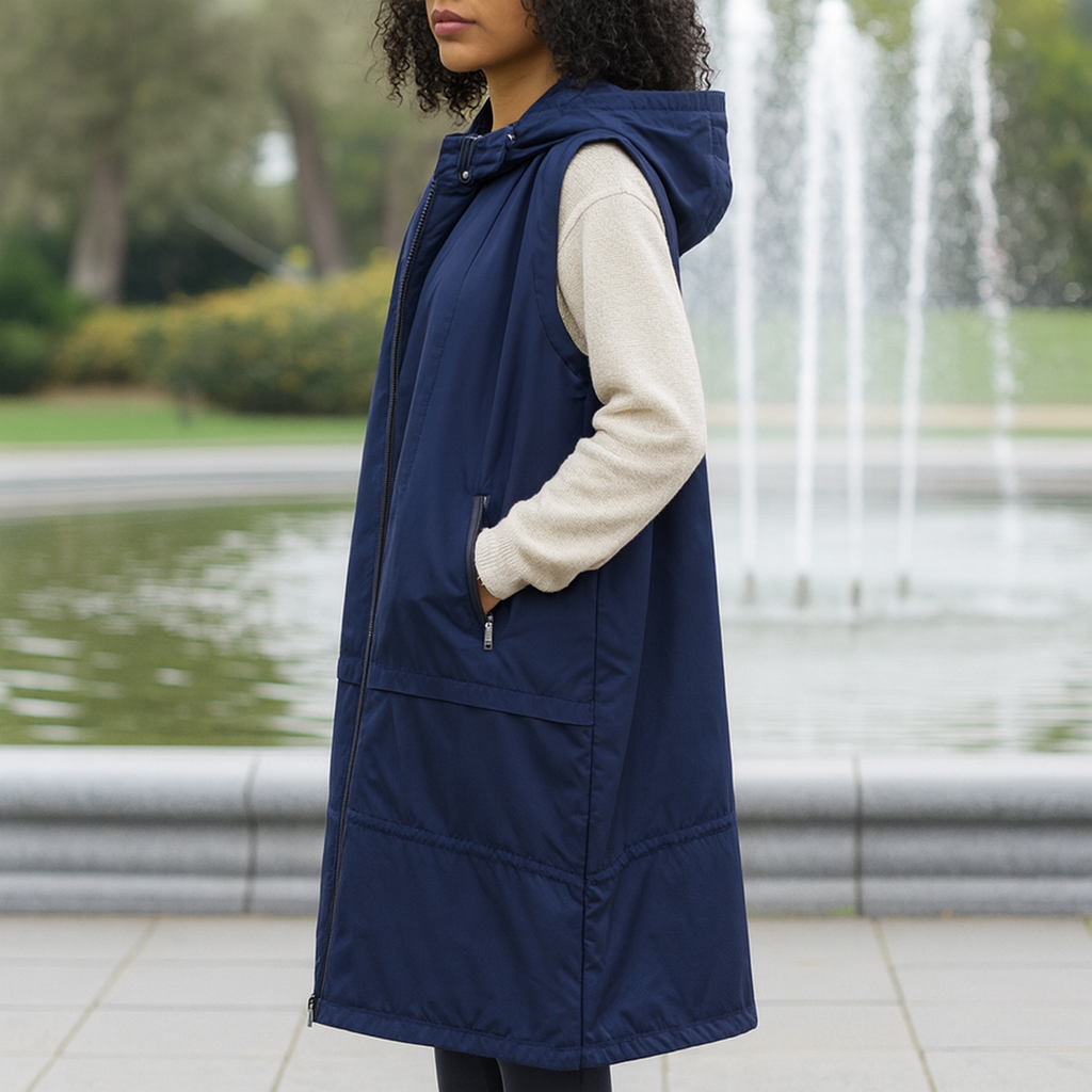 AQRL - Chaleco paracaídas con cremallera - Beige