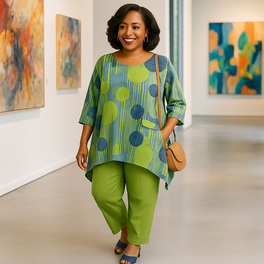 Top y pantalón circular transparente talla única 91817-91811 Kiwi