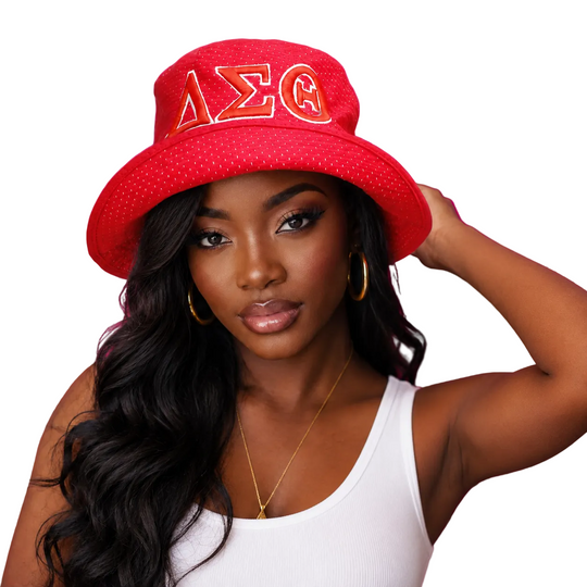 Delta Sigma Theta Red Mesh Bucket Hat