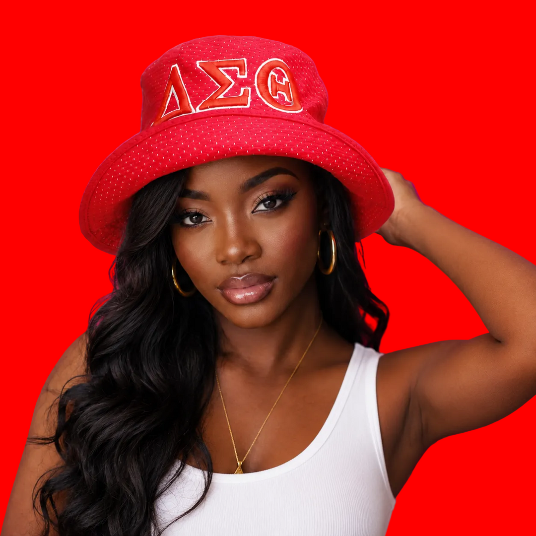 Delta Sigma Theta Red Mesh Bucket Hat
