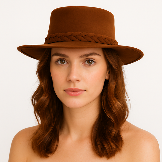 Sombrero de gamuza sintética de Brown Eyed Girl 