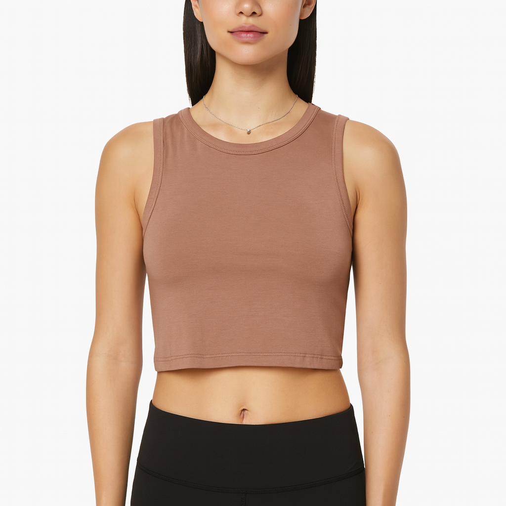Soft Lounge Crop Eco-Modal Tank - Honey