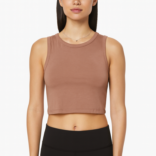Soft Lounge Crop Eco-Modal Tank - Honey