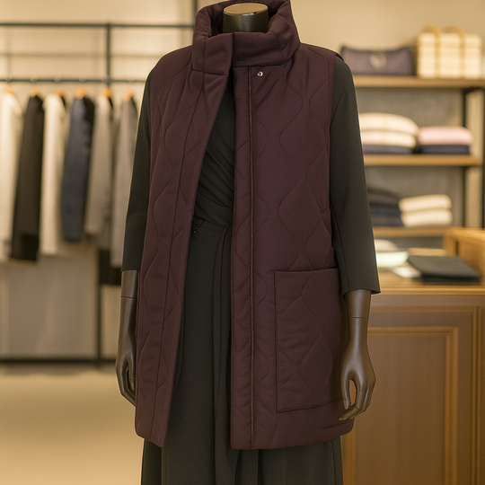 Devin Soft Quilted Mycra Pac Vest - Raisin