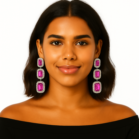 Penelope Pink Drop Earrings