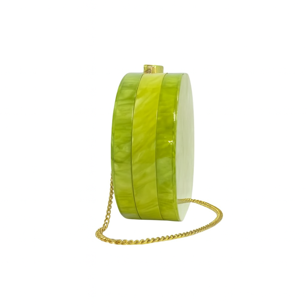 Citrine Deco Clutch – Acrylic Crossbody & Evening Bag