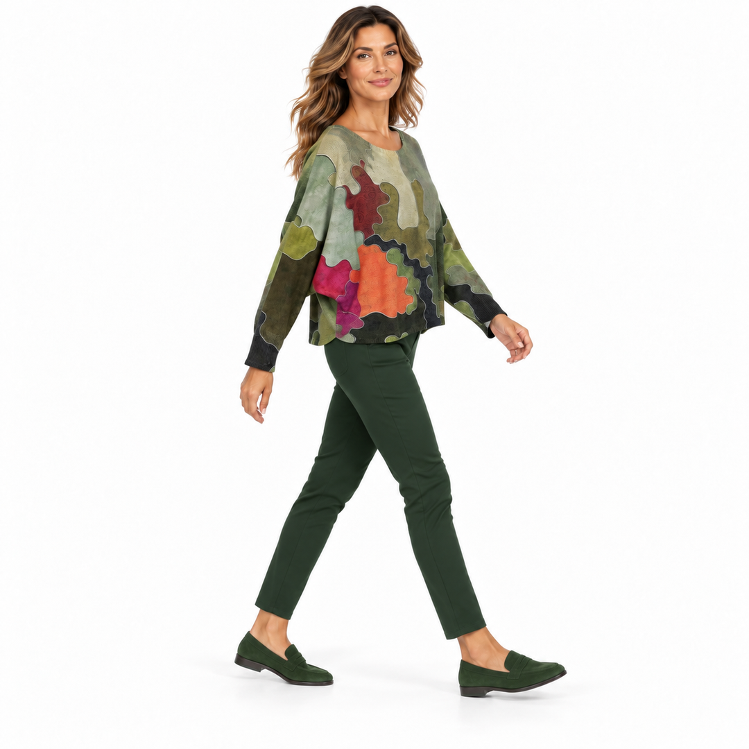 Camo Style Printed Sweater