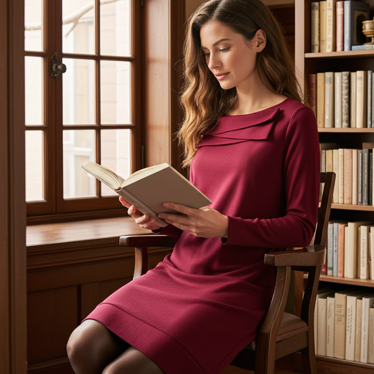 Double Panel Ballon Hem Loose Dress