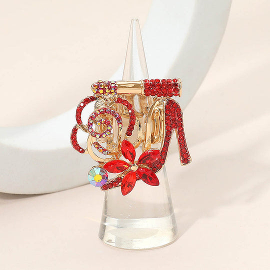 Red & White Women’s Cocktail Ring