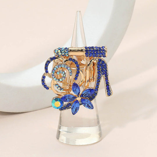 Blue & Gold Women’s Cocktail Ring