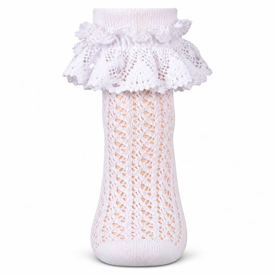 Whimsy Lace Anklet: White