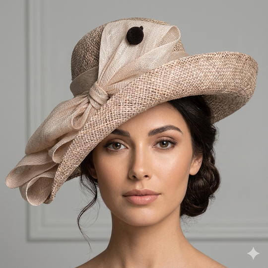 Natural Seagrass Wide Brim Hat