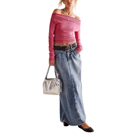 Come As You Are - Denim Maxi Skirt