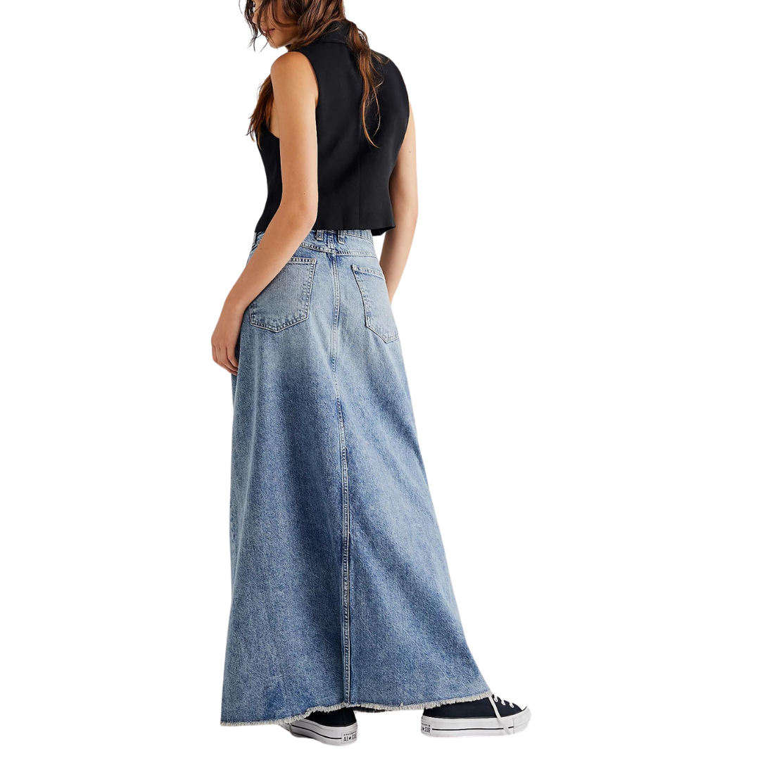 Come As You Are - Denim Maxi Skirt