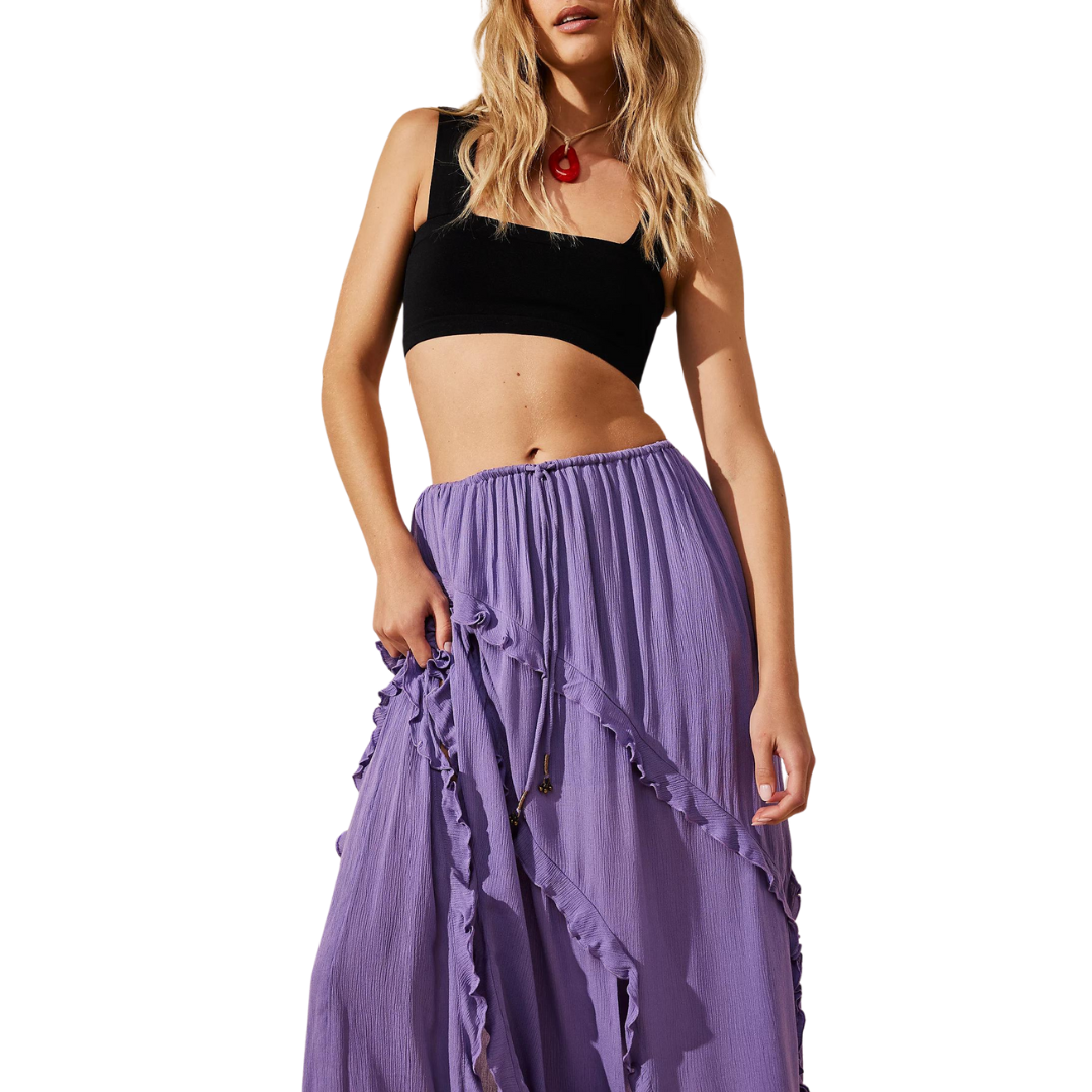 Ambie Maxi Skirt - Chalk Violet