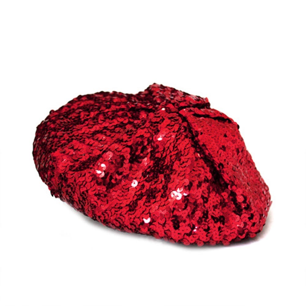 Full Sequin Winter Beret - Red
