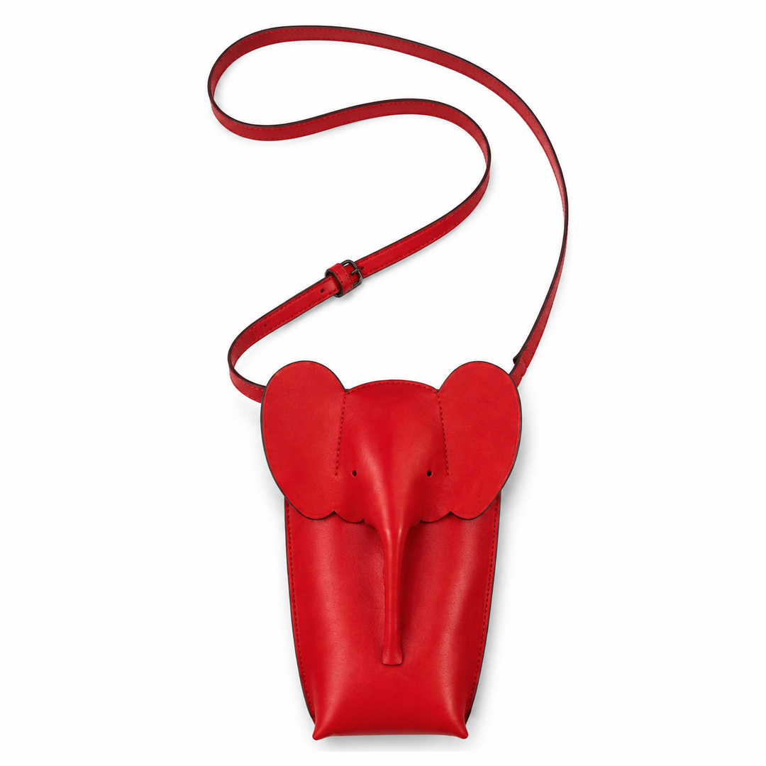 House of Juls Red Elephant Leather Crossbody Bag