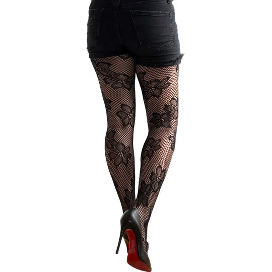 Floral Lace Sheer Tights – Patterned Luxury Hosiery