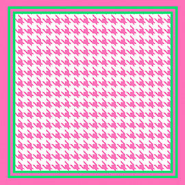 Pink & Green Houndstooth Color Story Square Scarf