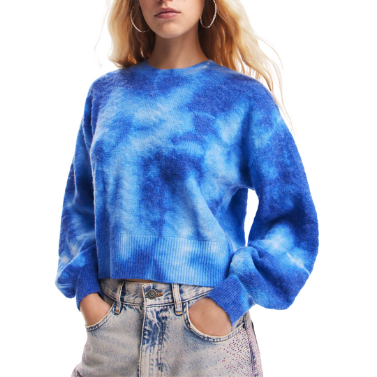 Tie Dye Sweater - Denim