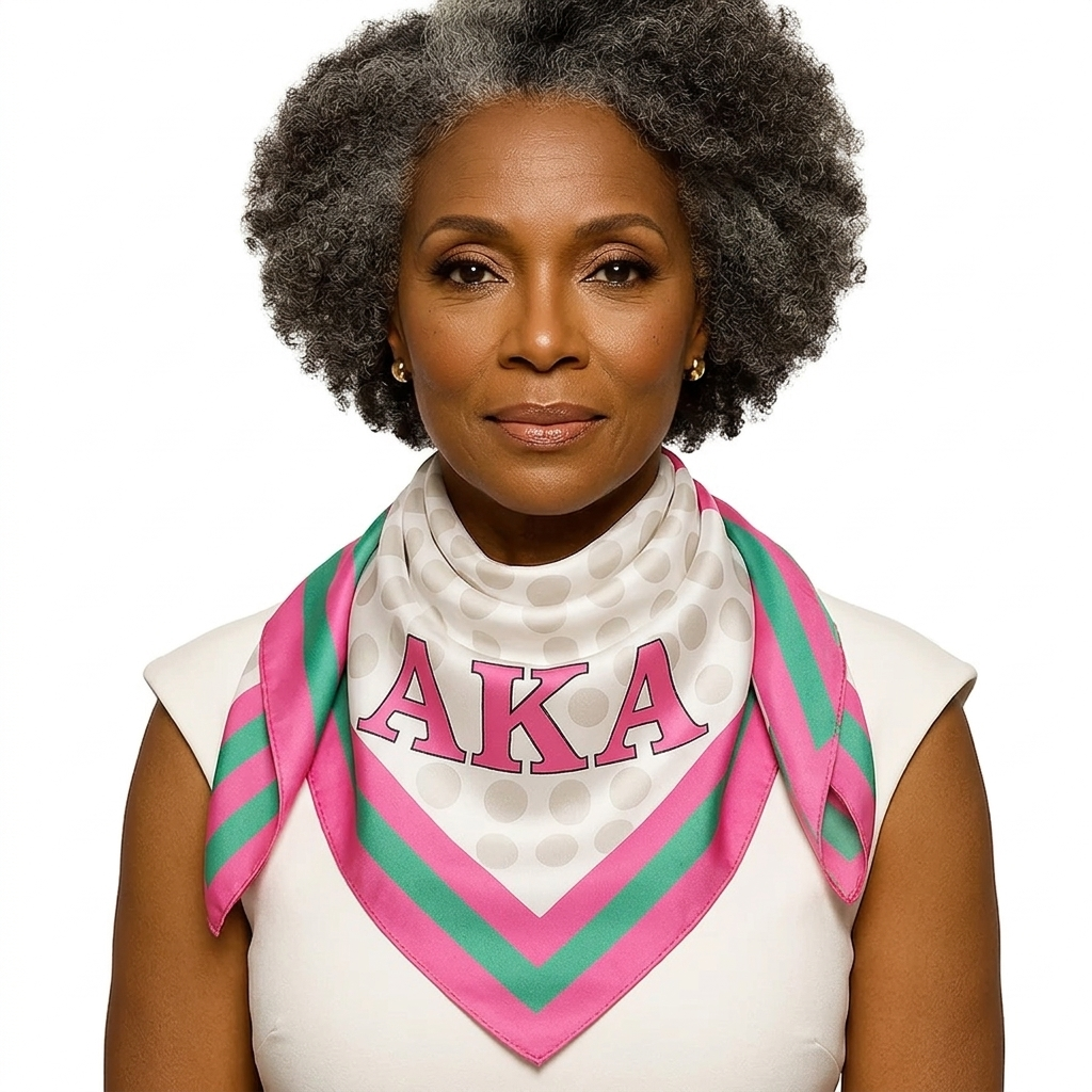 AKA Sorority Damenschal – Perlen-Print