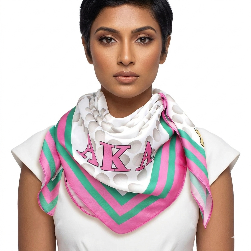 AKA Sorority Damenschal – Perlen-Print
