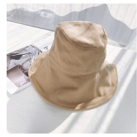 Cotton Floppy Bucket Hat - Khaki