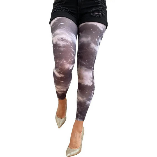White Galaxy Footless Tights