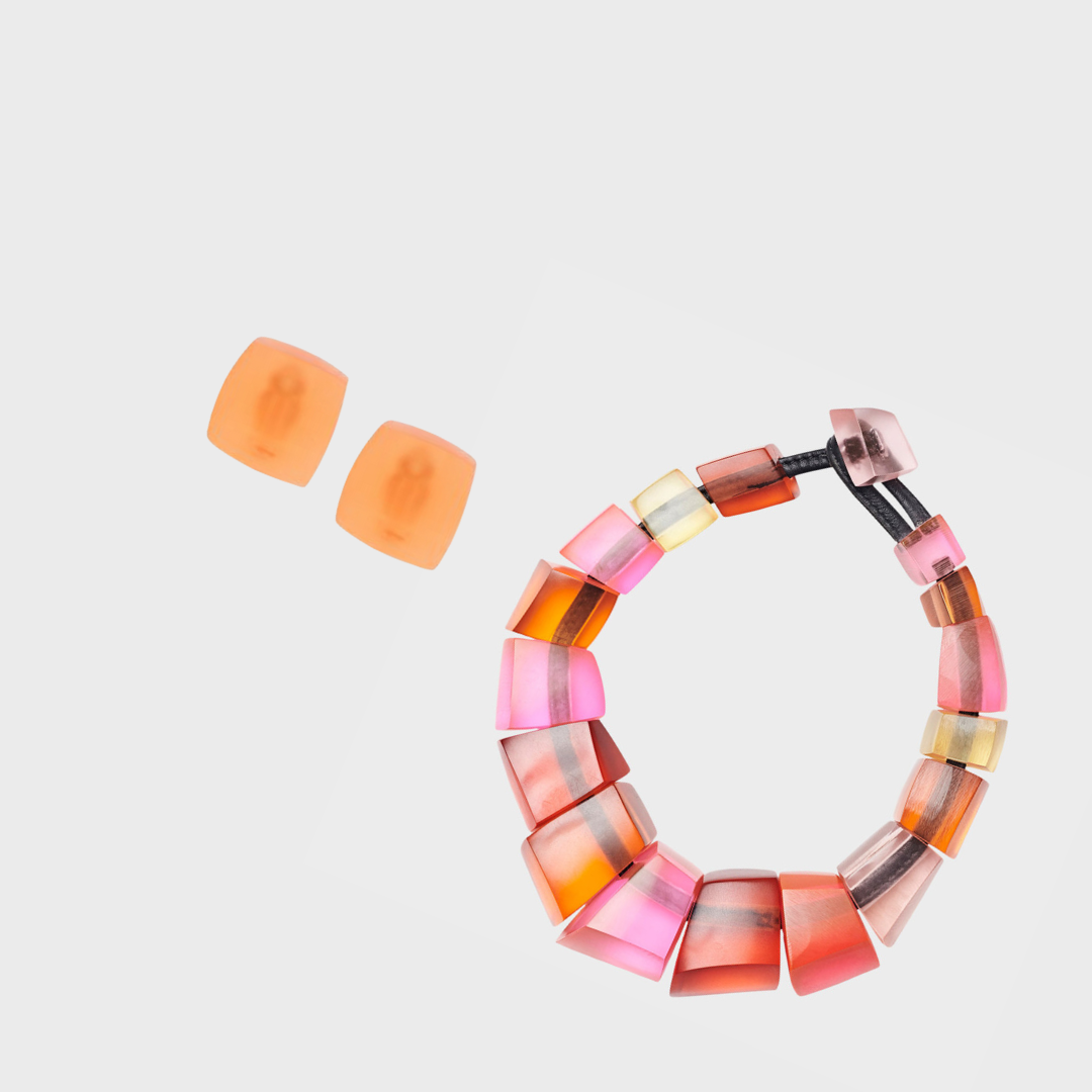 Monies Orange Irene Earrings - Acrylic