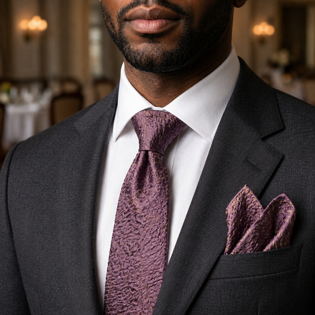 Heritage Plum Jacquard Men’s Tie