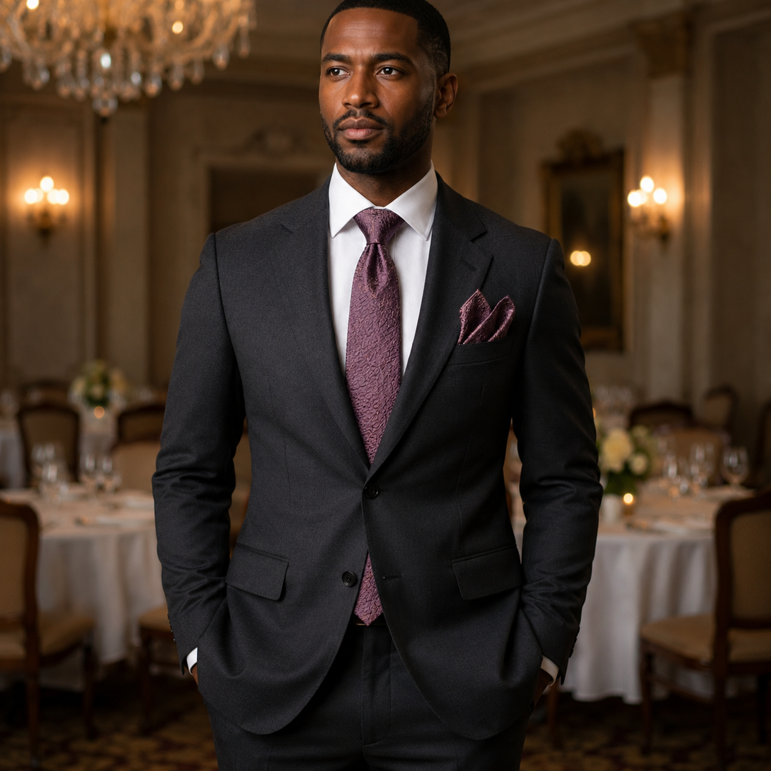 Heritage Plum Jacquard Men’s Tie