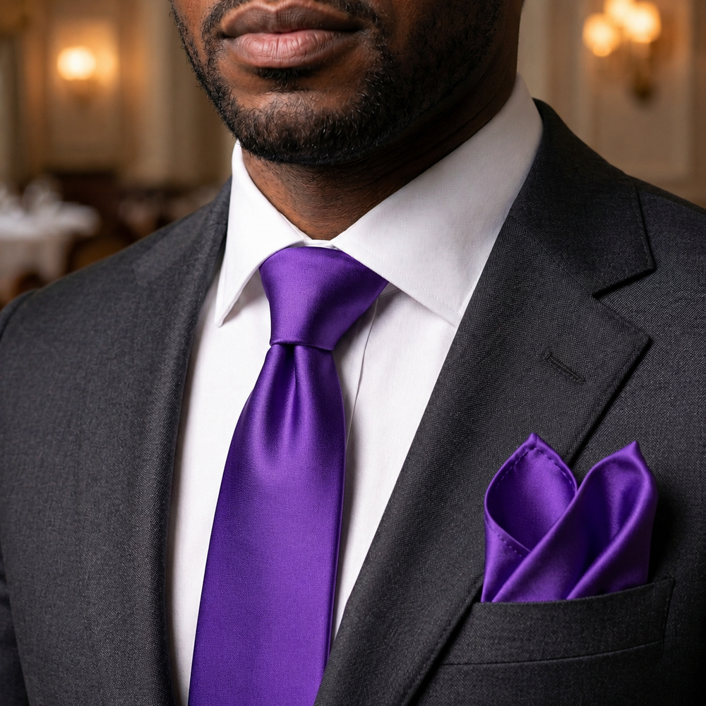 Royal Purple Solid Men’s Tie
