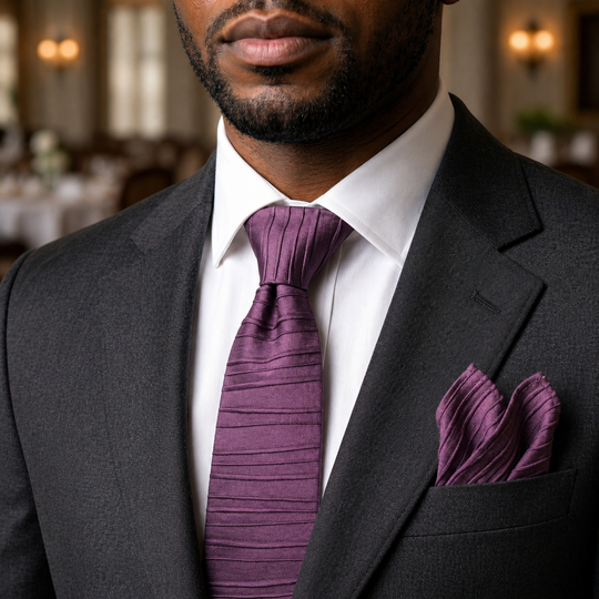 Imperial Plum Stripe Men’s Tie
