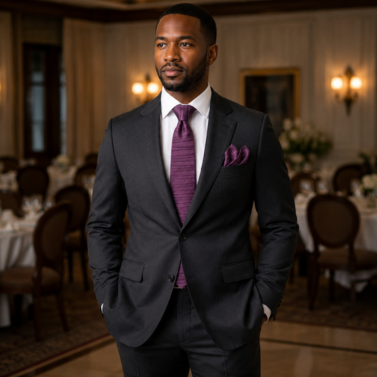 Imperial Plum Stripe Men’s Tie