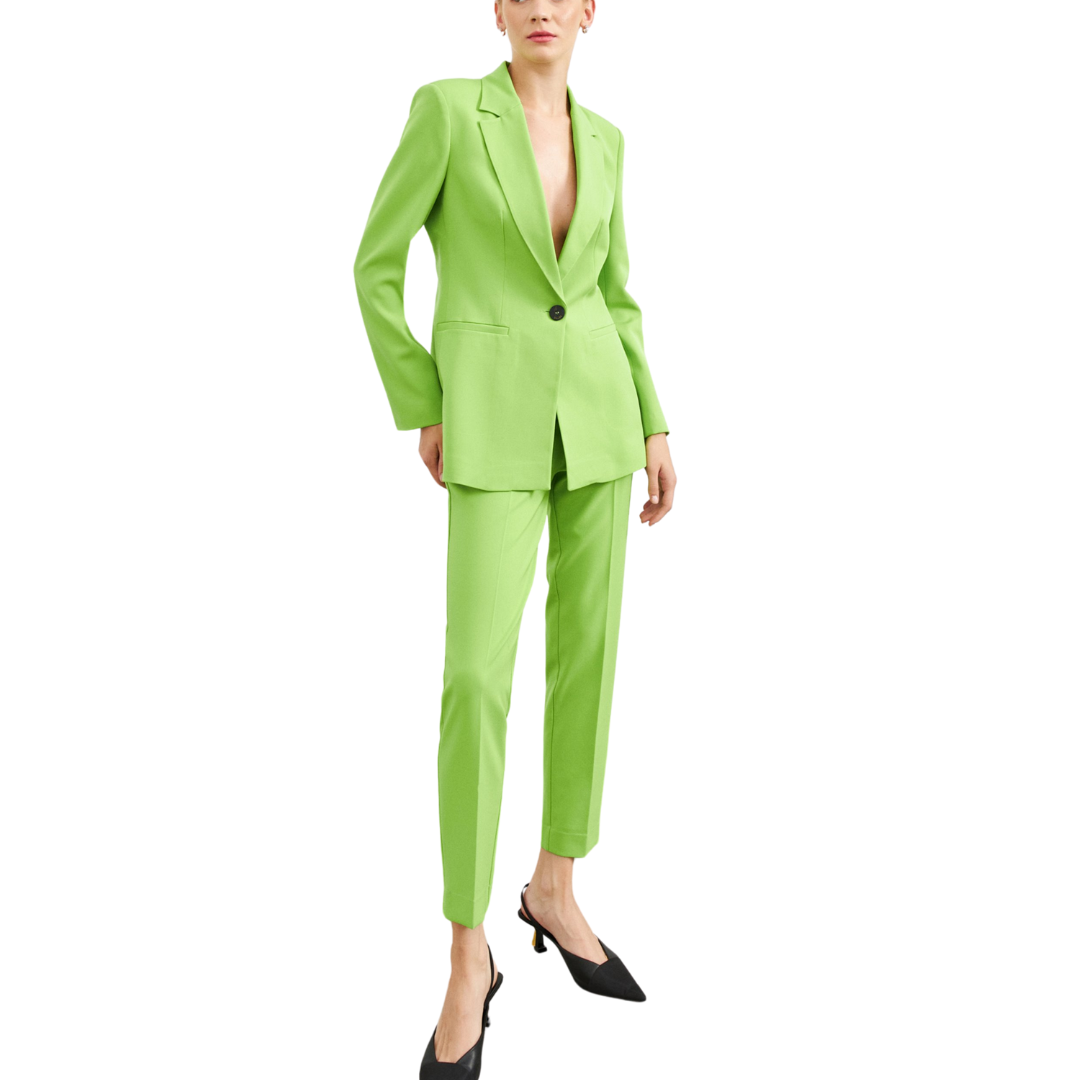 2 Pc Pant Suit - Apple Green Olive Green / 10 2 Pc Pant Suit - Apple Green Olive Green / 10