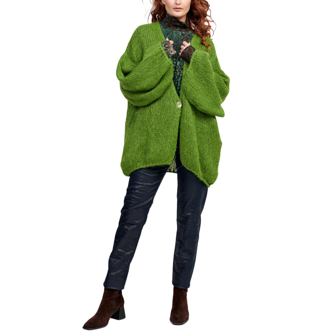 Edith Knit Cardigan - Green