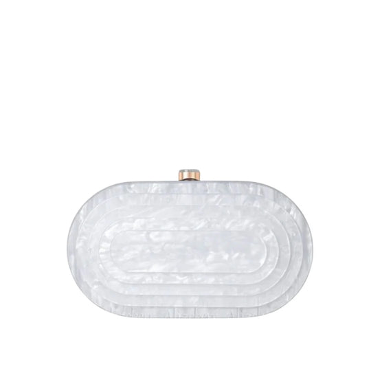 Pearl Deco Clutch – Acrylic Crossbody & Evening Bag