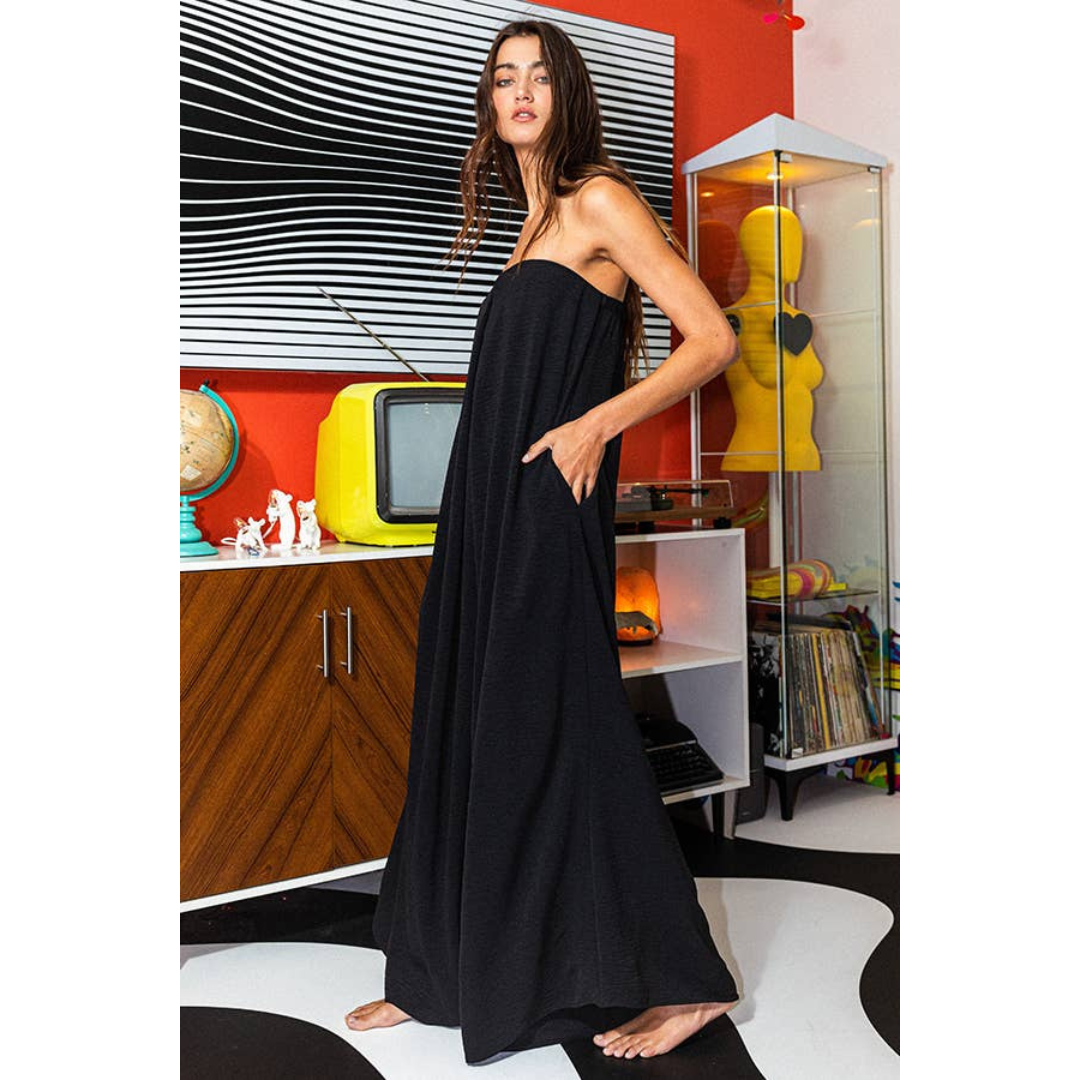 Black flowy jumpsuit sales