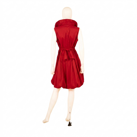 Vestido clásico de brocado jacquard con burbujas - BG