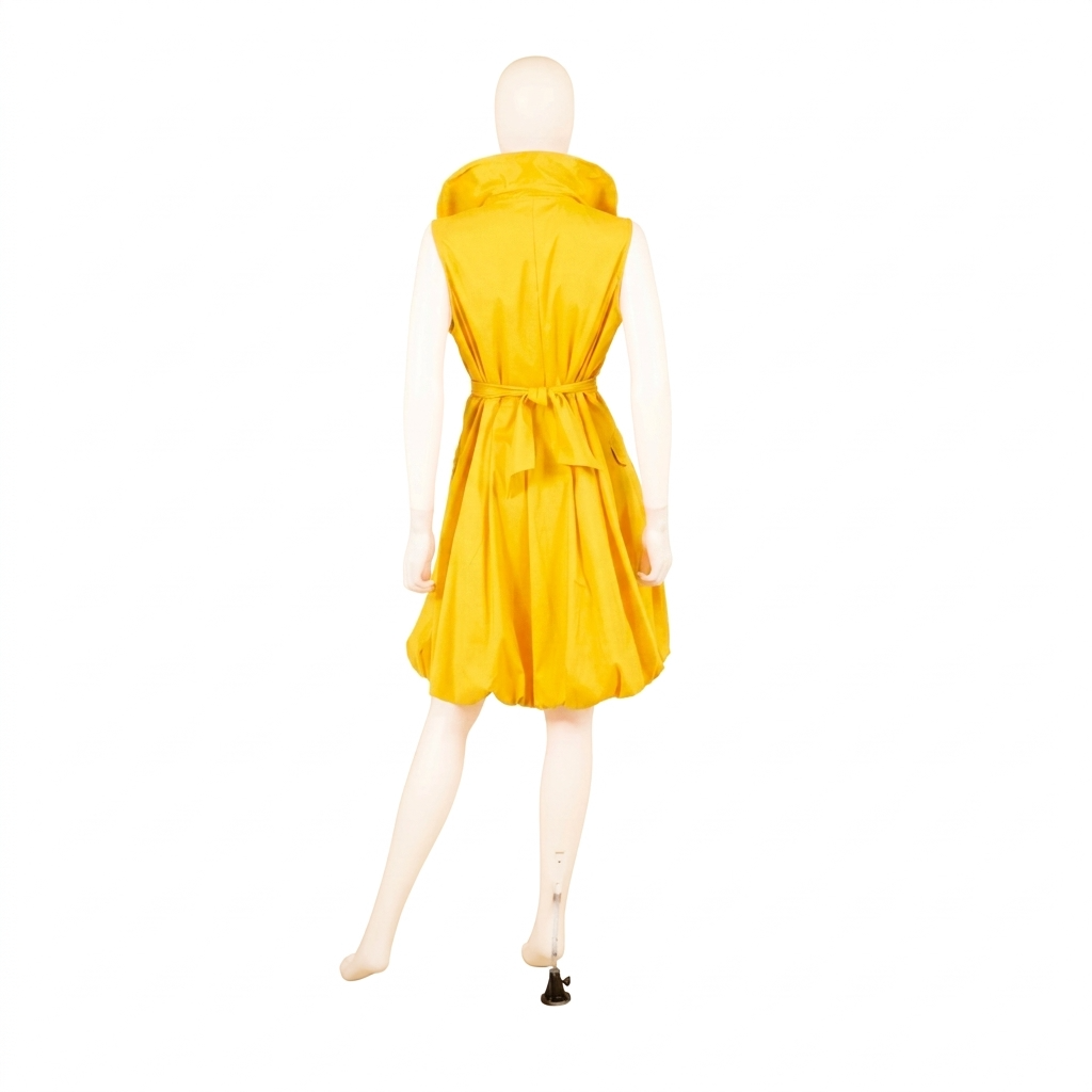 Vestido clásico de brocado jacquard con burbujas - BG