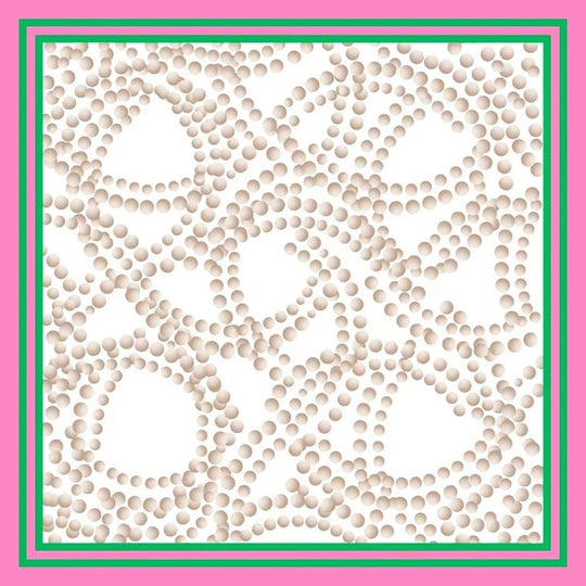 Pink & Green Pearl Print Color Story Square Scarf