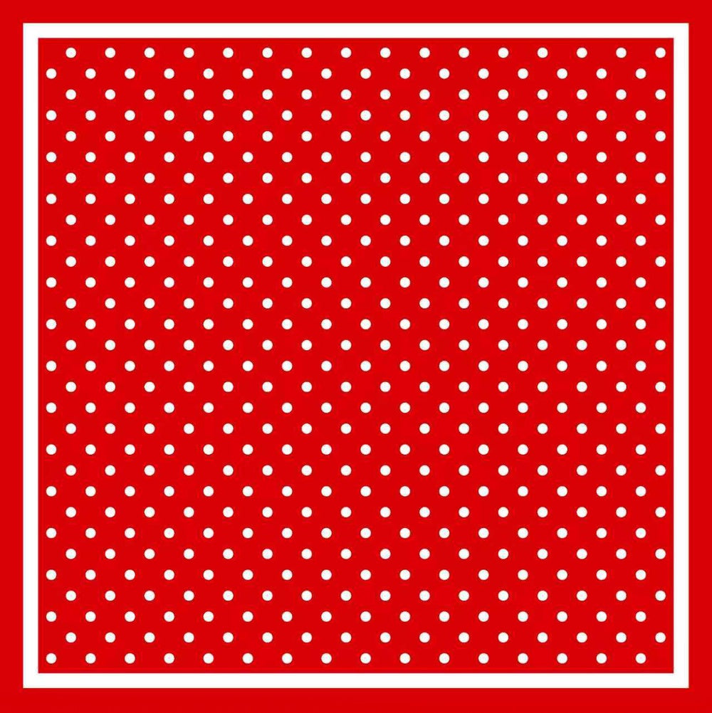 Quadratisches Tuch mit Hahnentrittmuster in Rot & Creme