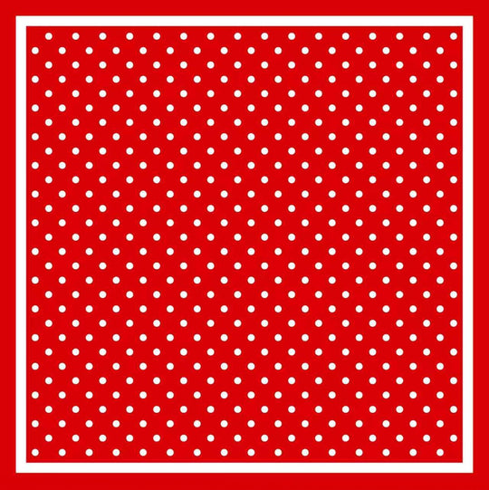Quadratisches Tuch mit Hahnentrittmuster in Rot &amp; Creme
