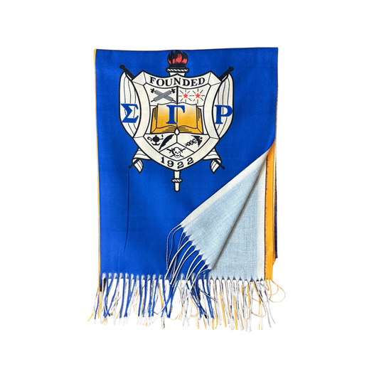 Sigma Gamma Rho Royal Blue & Gold Shawl