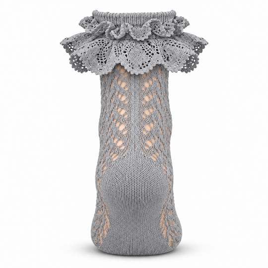 Whimsy Lace Anklet: Grey