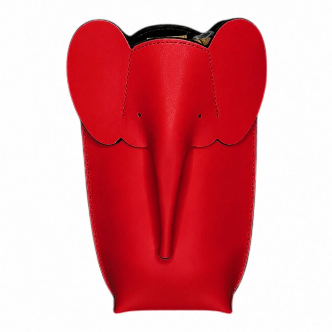 House of Juls Red Elephant Leather Crossbody Bag