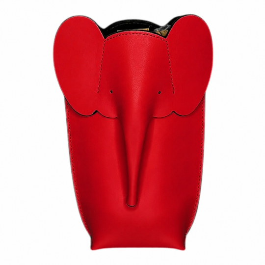 House of Juls Red Elephant Leather Crossbody Bag