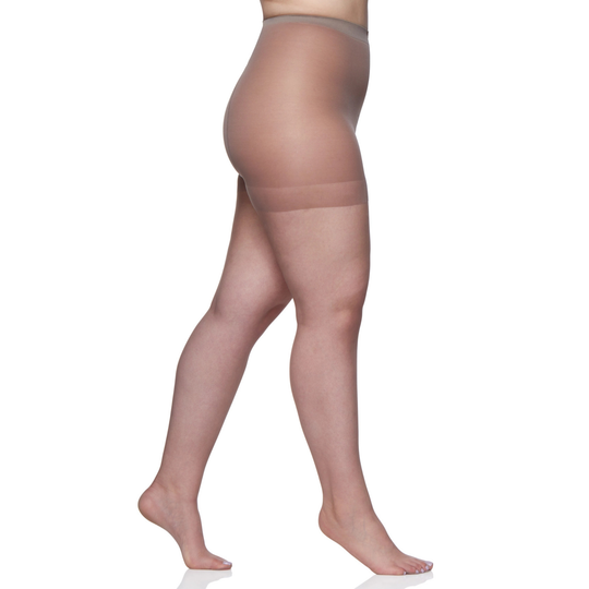 Queen Ultra Sheer Control Top Pantyhose - Stone